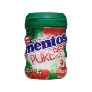 Chewing-gum Mentos Pure Fresh sans sucre, saveur menthe pastèque, pot de 61,25 g - Product Image 2