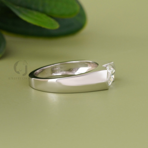 1.70CT Marquise Lab Diamond <b>Ring</b> Unisex VVS VS DEF Clarity Minimalist Bezel <b>Set</b> Solid White Gold <b>Silver</b> Color Engagement Band - Product Image 2