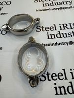 Menottes ovales en acier inoxydable avec cadenas, attaches de bondage, menottes érotiques, étanches, taille/couleur personnalisées, faites à la main, dispositifs de retenue confortables