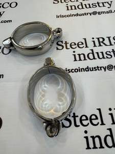 Esposas Ovaladas de Acero Inoxidable con Bloqueo de Paleta, Grilletes de Bondage, Esposas Kinky, Restricciones Metálicas Hechas a Mano para Mayor Comodidad - Product Image 3