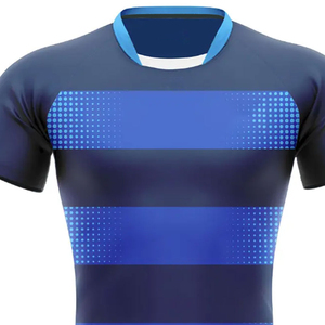 Camiseta de rugby personalizada para hombre, transpirable, de poliéster, con pantalones cortos, cómoda, duradera, para entrenamiento, uniforme de equipo. - Product Image 2