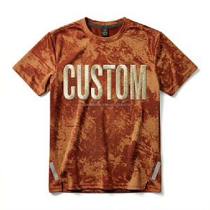 T-shirt personnalisé imprimé par sublimation sur toute la surface, 100% polyester, séchage rapide, vêtements de sport pour hommes, t-shirts à épaules tombantes - Product Image 5