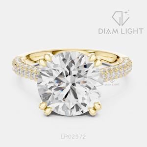 แหวนเพชรทรงกลม 4.02 กะรัต รับรองโดย IGI เพชรเลี้ยงในห้องปฏิบัติการ ทองคำขาว 14K สี F+ ความสะอาด VS+ แหวนหมั้นทันสมัยสำหรับผู้หญิง ของขวัญ - Product Image 5