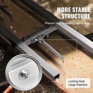 Sistema di guida per fresatura in alluminio regolabile da 9 piedi con 4 kit di barre trasversali per segatronchi, macchine per la lavorazione del legno e guide per seghe a nastro - Product Image 3