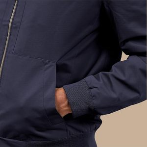 Chaqueta Bomber Azul Marino para Hombre, Cierre de Cremallera, Cuello Alto, Estilo Casual, para Otoño, Corte Regular, 100% Poliéster - Product Image 5