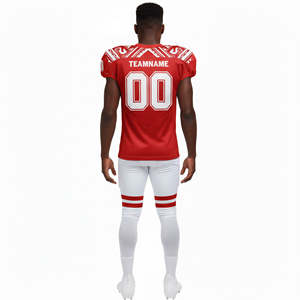Conjuntos de Camisetas de Fútbol Americano Personalizadas con Sublimación Completa, Nombre y Número del Equipo Personalizados, Uniformes de Fútbol Americano 100% - Product Image 3