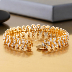 14K Rose Gold Tennis <b>Bracelet</b> with 7.71 CT Pear Marquise Lab Grown Diamond <b>Solid</b> 18K White/Yellow Gold IGI Certified - Product Image 3
