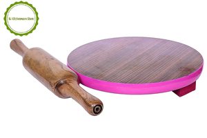 Rodillo de madera hecho a mano y tabla para roti, juego de cocina para uso doméstico, en restaurantes, hoteles, servicios de catering y panaderías. - Product Image 6