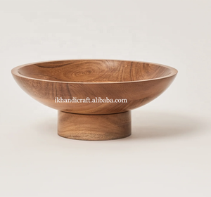 Approvisionnement d'usine Bols en bois décoratifs Cuisine personnalisée Salade de fruits de table Pouding Bonbons Plat Vintage Home Hotel Prix bas - Product Image 3