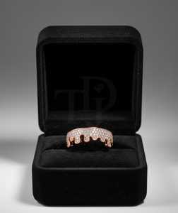 Hip Hop Diamond Drip <b>Ring</b> Iced Out Statement <b>Ring</b> in 925 Sterling <b>Silver</b> or 10K 14K Gold Luxury Party Wear Jewelry for <b>Men</b> - Product Image 2