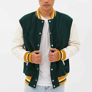 <b>Top</b> Selling Street wear Style Leather Sleeve Varsity Jacket for Men Customised Logo Leather Sleeve Varsity Jacket OEM Service - Product Image 5
