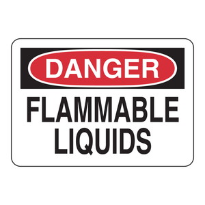 Señal de Seguridad Brady para Líquidos Inflamables, 10x14 Pulgadas, Interior/Exterior, PVC, Advertencia - Product Image 1