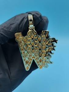 Colgante de Lujo Iced Moissanite DDP-939 de Plata 925, Estilo Hip Hop, Letra Inicial Personalizada, Letra de la Suerte, Moda Rapper, Bling, Diamante Dvars - Product Image 4