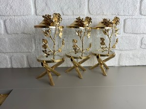 กระปุกแก้วตกแต่งพร้อมเคลือบทองหรูหราสำหรับเก็บของในครัว - Product Image 1
