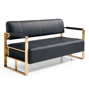 Divano Moderno a 2 Posti da 147 cm per Spazi Ristretti, in Ecopelle, Design Nuovo per Soggiorno - Product Image 2