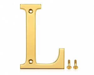 Lettre U dorée avec vis, lettre de l'alphabet pour plaque signalétique murale, porte ou bureau, résistante à la rouille, en métal - Product Image 6