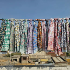 Sarong en coton imprimé à la main, jupe de plage bohème, paréo de resort, pour enterrement de vie de jeune fille, motif feuille décoratif, léger - Product Image 1