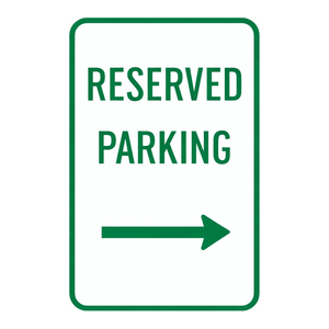 Panneau de signalisation extérieur Brady pour parking réservé, 18x12 pouces, durable, pour la gestion du trafic - Product Image 2