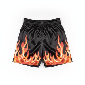 Shorts MMA pour homme, imprimé flamme noire, sublimation, séchage rapide, polyester, coupe classique, vêtements d'arts martiaux pour adultes - Product Image 6