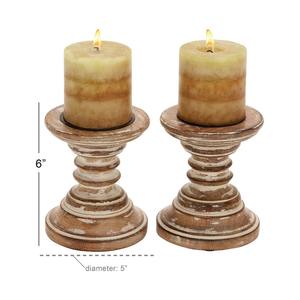 Nouveaux bougeoirs en bois dur faits à la main, tendance, petits bougeoirs en bois de manguier, lot de 2 - Product Image 5