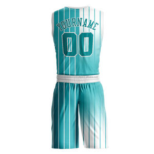 Conjunto de Camiseta y Pantalones Cortos de Baloncesto Transpirables con Estampado por Sublimación Personalizado a Precio Económico, Uniforme de Baloncesto de Última Moda 2024 en Venta - Product Image 3