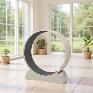 80*34*86CM White PP Track Connector Assembly Circular Design Gray Carpet 15kg Cat Treadmill 1 Cat Teaser Stick <b>Exercise</b> <b>Wheels</b> - Product Image 2