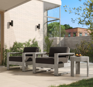 Conjunto de Muebles de Jardín Modernos de Madera de Teca con Cojines Gruesos, Diseño Minimalista para Jardín, Patio, Terraza, Villa, Resort, Hotel - Product Image 5