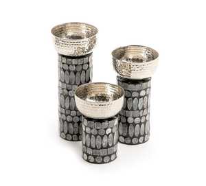 Ensemble brûleur d'encens en bambou design et unique avec motif rayé et sac de rangement en tissu pour une utilisation aromatique - Product Image 5