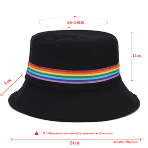 Sombreros de Pescador Deportivos de Verano al por Mayor, Impermeables, con Rayas de Arcoíris, Personalizables, para Parejas, Protección Solar - Product Image 5