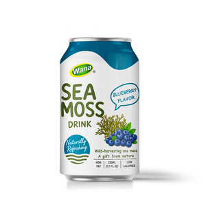 Bebida de Musgo Marino Sabor Arándano 330ML Baja en Grasa Naturalmente Refrescante Colorida Pura - Product Image 1