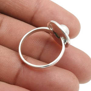 แหวนเงินแท้ 925 ประดับพลอยโกเมนทรงกลม งานแฮนด์เมด คอลเลคชั่นเครื่องประดับโบฮีเมียนสุดหรู ราคาถูกที่สุด - Product Image 3