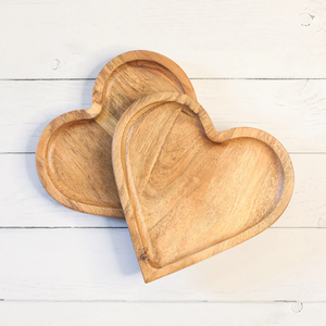 Wholesale Wooden Heart <b>Plate</b> Handcrafted from Premium Quality Wood for Valentine Table Decor Made in Vietnam - Product Image 1