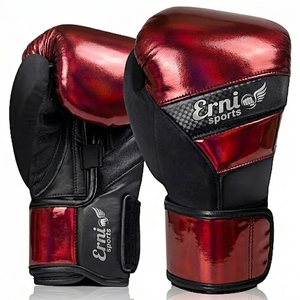 Gants de boxe MMA personnalisés avec logo imprimé, en cuir PU, fermeture auto-agrippante, unisexe, pour sac de frappe lourd, entraînement - Product Image 2