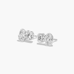 Classic Elegant Sparkling Oval Cut Moissanite <b>Stud</b> Earring 925 Sterling <b>Silver</b> Trendy Solitaire Fine <b>Stud</b> Earring for Women - Product Image 3