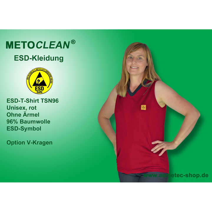 METOCLEAN ESD Tank Top TSN96 Sleeveless Safety Clothing