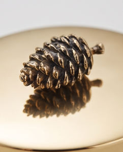 OEM Gold Finish Smooth Round Metal Date And Dry Fruit Storage Box Pinecone Handle Jar - Product Image 3