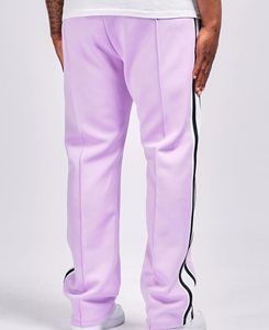 Pantalones Deportivos de Pierna Recta para Hombre, Color Lavanda, de Alta Calidad, con Franja Lateral, Cintura Elástica, Tejido de Felpa, Largos, Casuales, para Otoño - Product Image 3