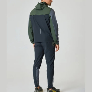 OEM Custom Windbreaker Suit Two Piece Short Set <b>Zip</b> <b>up</b> <b>Jacket</b> Sweat suit Nylon Zipper Track Suit Windbreaker Tracksuit for Men - Product Image 3