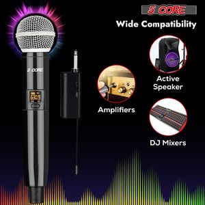 Sistema de Micrófono Inalámbrico VHF Profesional, Micrófono de Mano Inalámbrico Portátil para Bodas y Karaoke, Stock en Nueva Zelanda - Product Image 5