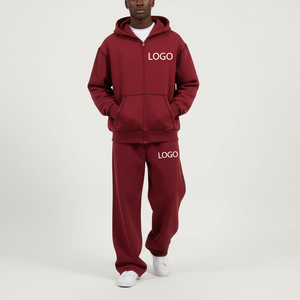 Conjunto Deportivo de Alta Calidad Estilo Hip Hop para Hombre, con Cierre, Logotipo Personalizado Impreso en Relieve, Ropa Deportiva Resistente para Gimnasio - Product Image 1