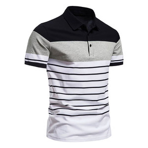 Nouvelle Collection 2025 – Chemises Homme Bleu Marine de Haute Qualité à Séchage Rapide en Coton Tricoté Respirant à Manches Courtes Grandes Tailles avec Logo Personnalisé - Product Image 1