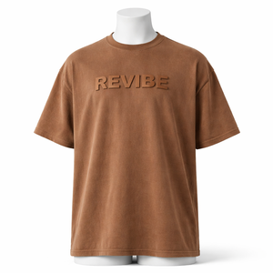Camiseta de algodón con relieve para hombre, diseño con patrón en relieve, ropa informal de manga corta, camiseta con detalle en relieve para hombre - Product Image 1