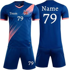 Maillot de football pour homme de haute qualité, 100% polyester, respirant, léger, manches courtes, uniforme d'entraînement, noms d'équipe personnalisables - Product Image 5