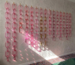Eslabones de Cadena de Resina Transparente Coloridos, Modernos y Hechos a Mano para Decoración de Paredes, Proyectos de Bricolaje, Separador de Ambientes, Accesorios para Cortinas BE - Product Image 4
