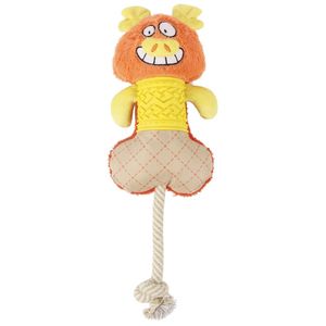 Giocattolo da Masticare per Cani in Nylon e Corda con Suono, Giocattolo in Gomma e Peluche per Animali Domestici - Product Image 1