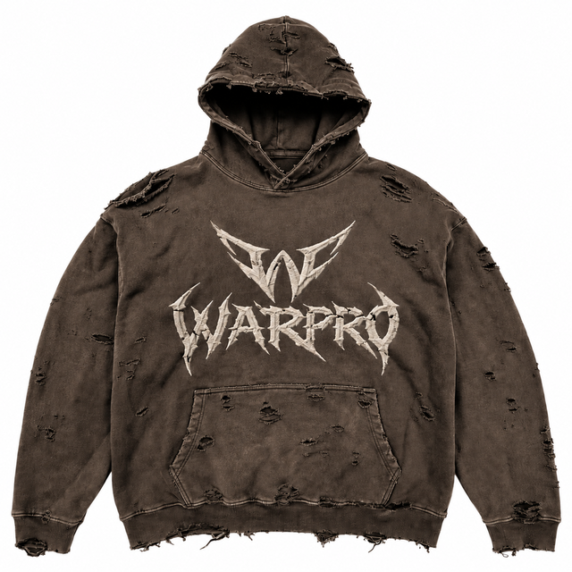 2026 Custom High Quality Logo Oversized Distressed Men Hoodie Premium Streetwear Pullover Sweatshirt High Quality Casual Wear