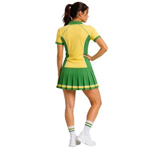 Butter Yellow Fresh Green Womens Tennis Golf Polo Shirt Pleated <b>Skirt</b> Set Custom Athletic Sportswear Breathable Quick Dry Custom - Product Image 2