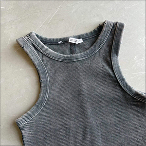 Débardeur de sport décontracté en coton 100 % tricoté avec logo personnalisé pour femme - Product Image 4