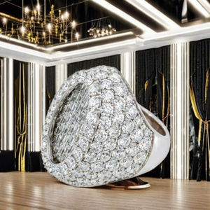 Anillo de compromiso y aniversario de lujo con moissanita de corte esmeralda helada, chapado en oro rosa sobre plata 925, estilo clásico hip-hop, personalizado - Product Image 5