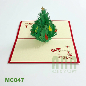 High Quality Custom Printed 3D Pop-Up 'Thank You' Christmas Tree Greeting <b>Cards</b> Perfect Souvenir Birthdays Love Hot Stamping UV - Product Image 3
